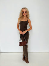Kattan Maxi Dress Chocolate Petite
